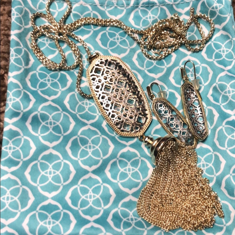Kendra Scott Necklace and Earring Set